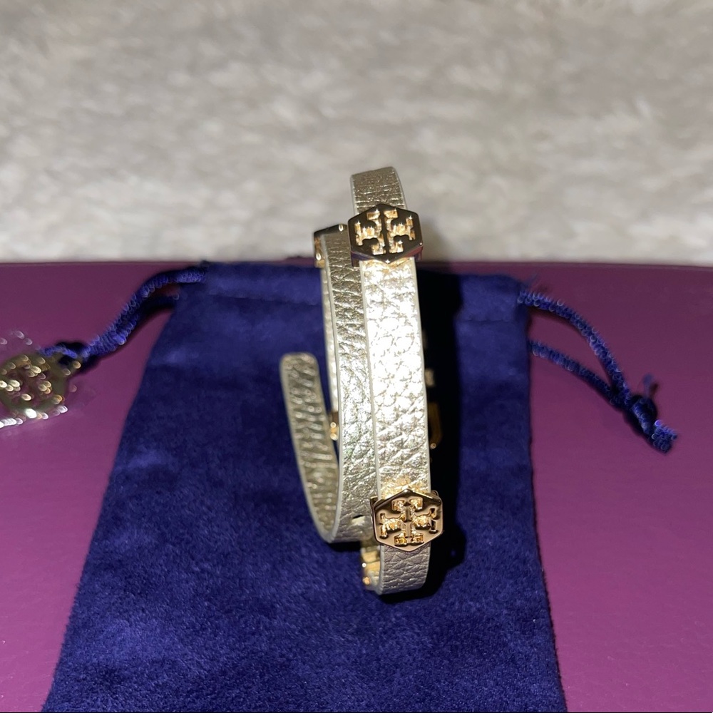 Tory Burch Hex Thin Double Wrap Bracelet NWT